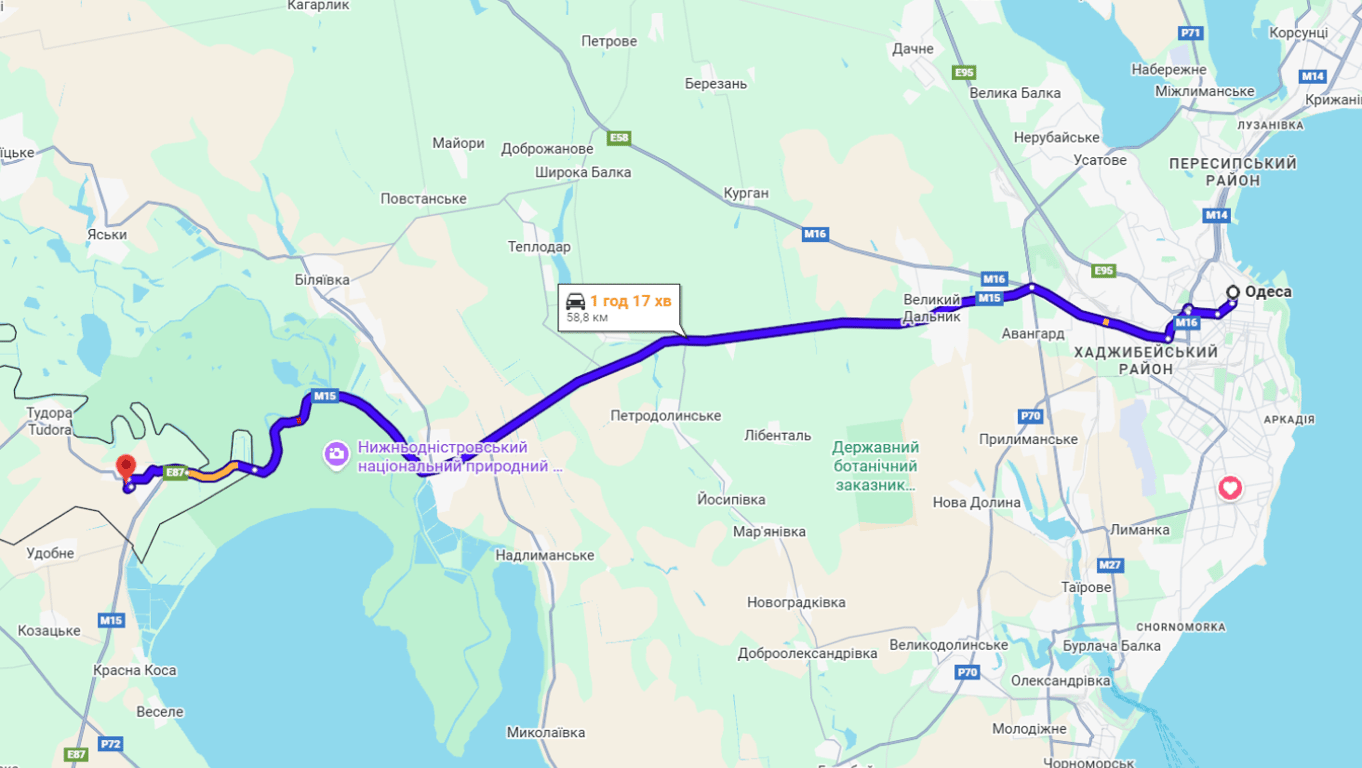 Затори на трасі Одеса-Рені