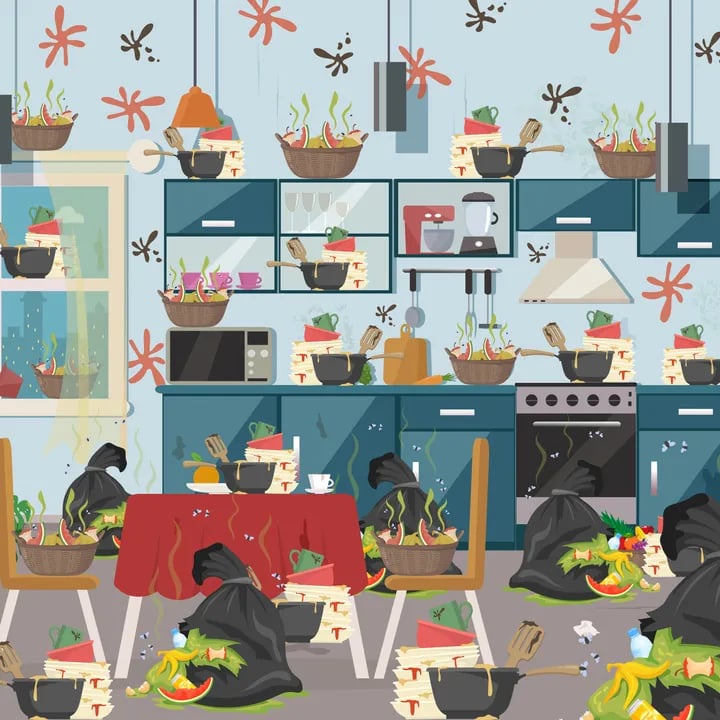 Хитра головоломка на уважність — спробуйте знайти свіжі фрукти на брудній кухні за 8 секунд