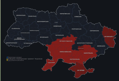 Карта тривог 17 вересня