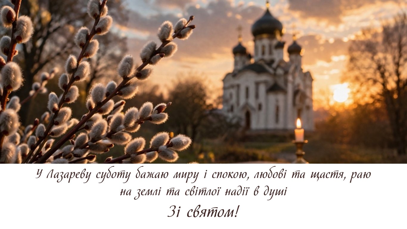 Привітання з Лазаревою суботою у листівках
