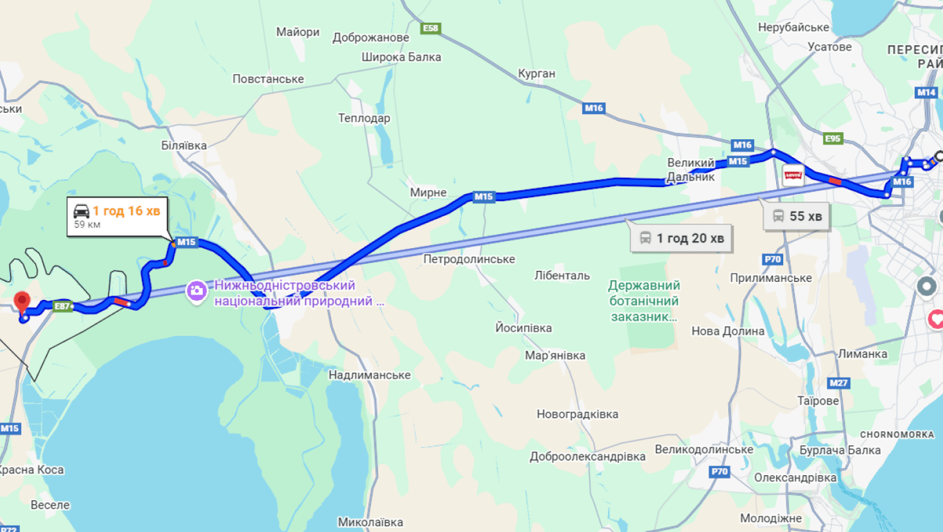 Затори на трасі Одесі-Рені