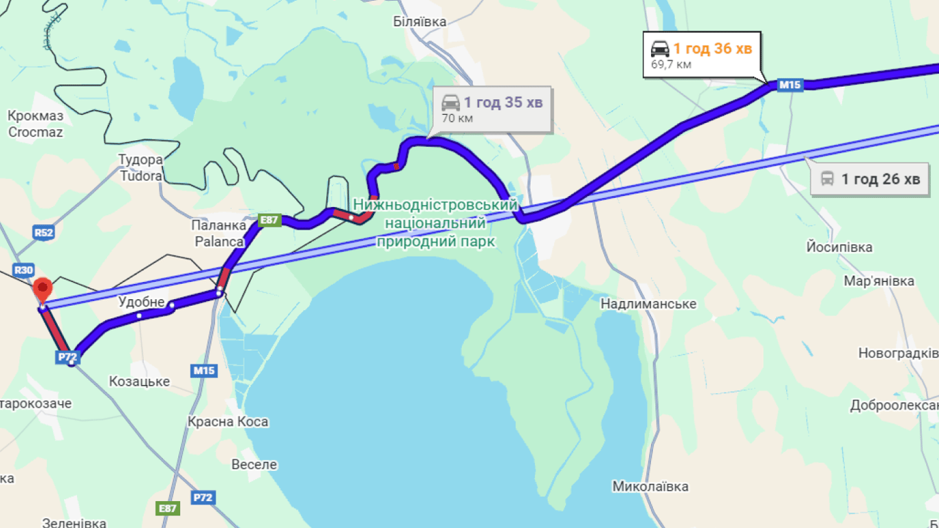 Затори до Молдови на трасі Одеса-Рені