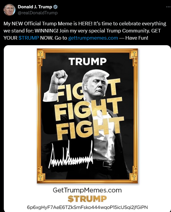 Мемкоин Дональда трампа