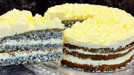 Coconut–poppy seed cake with silky cream — delicious recipe - 290x166