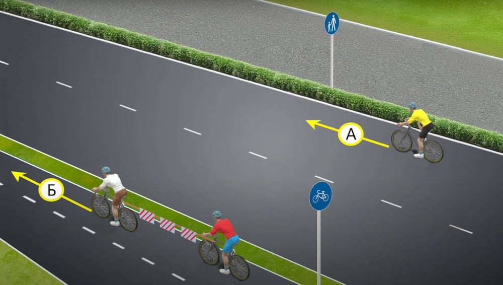 Тест по ПДД: кто из велосипедистов нарушает правила?