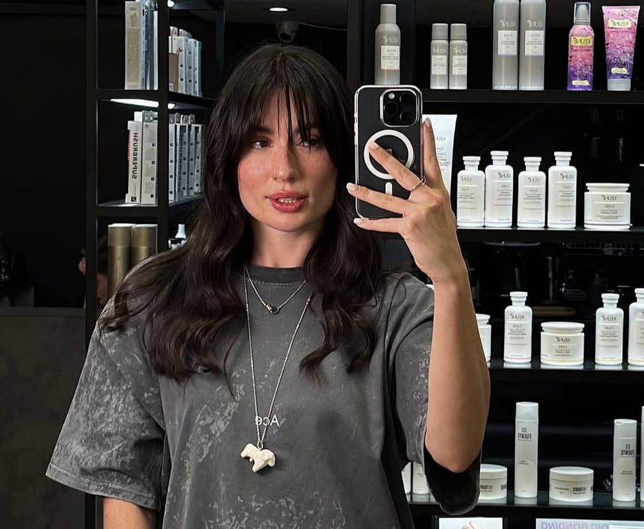 Straight and thick bangs are more for young girls