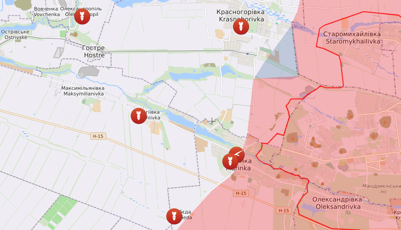 Карта бойових дій станом на 31 жовтня