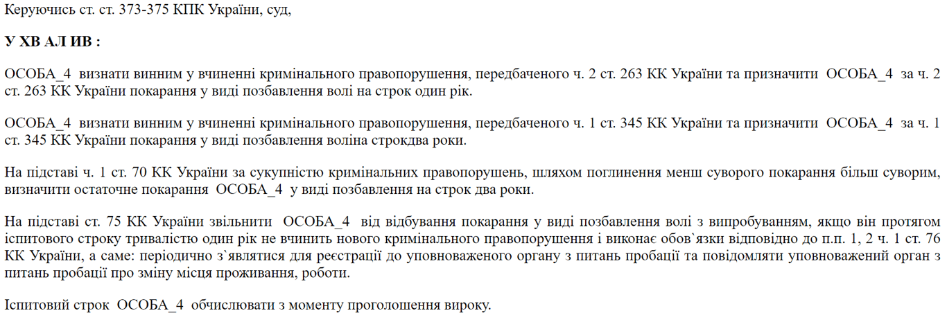 Решение суда