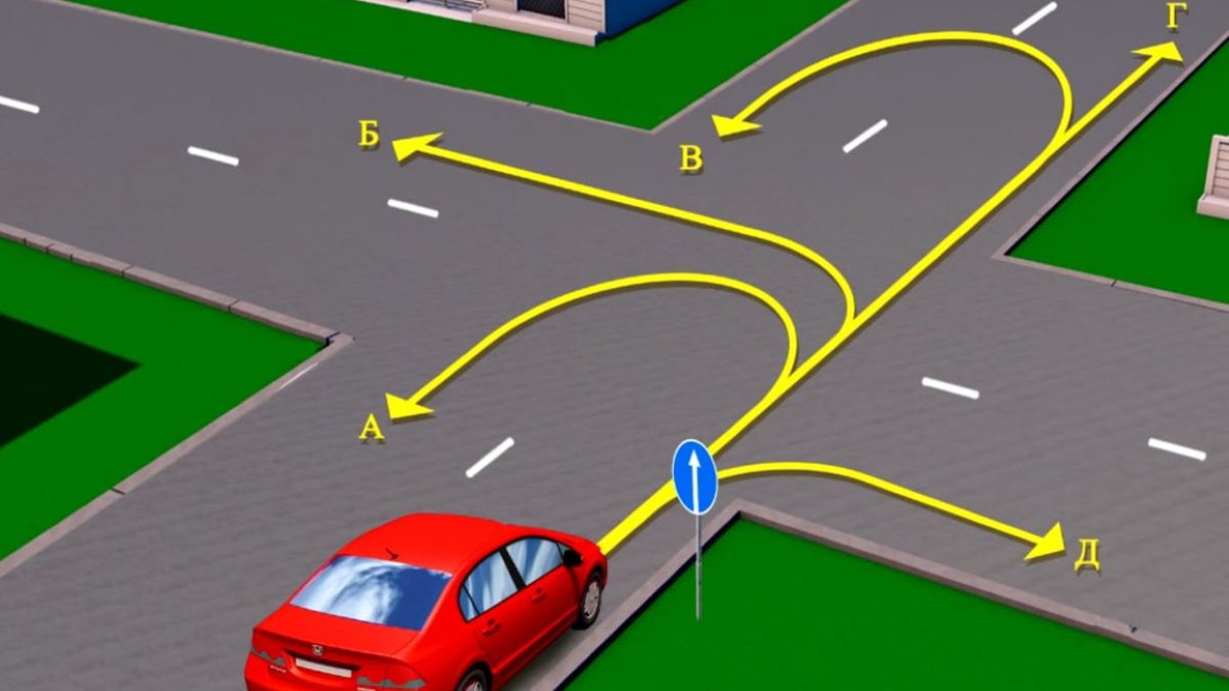 Решите тест по ПДД — какие направления движения разрешены водителю