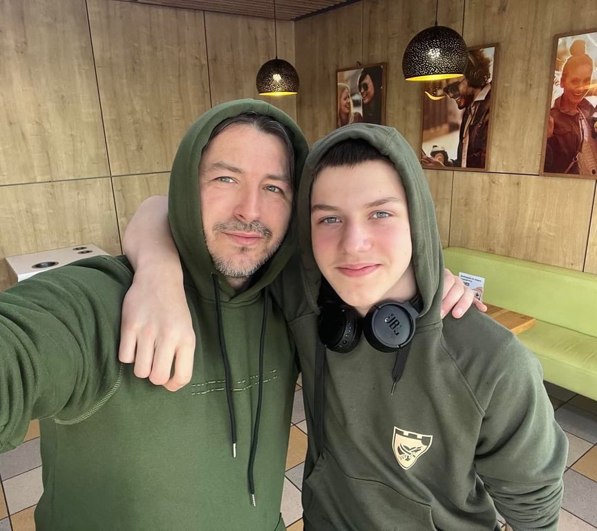 Сергей Притула со своим сыном