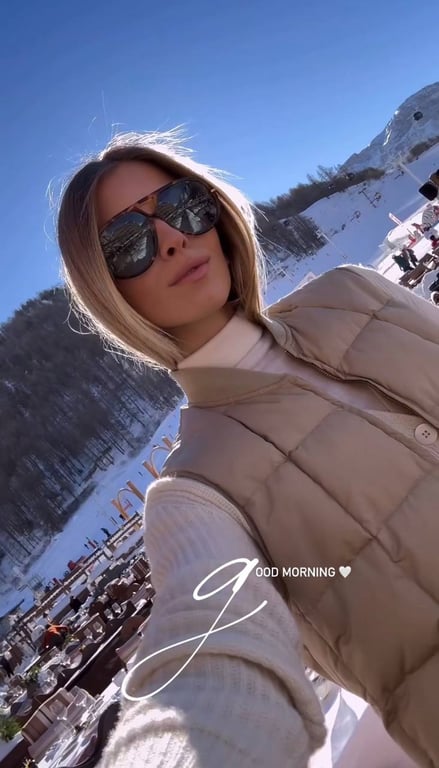 Софія Євдокименко на відпочинку в горах