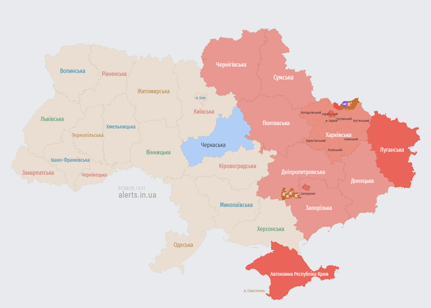 Карта тривог