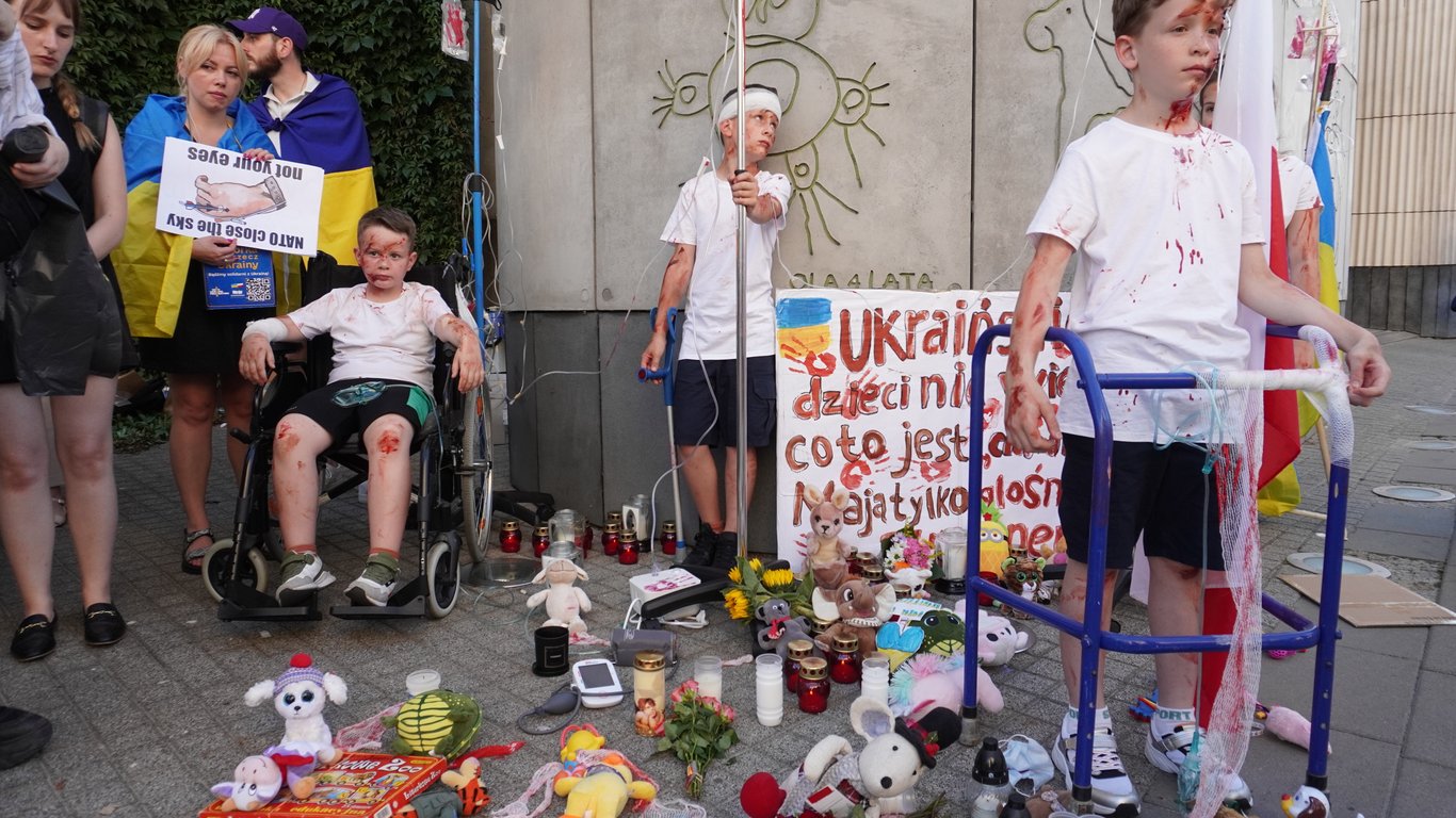 В Варшаве прошел митинг против российской агрессии