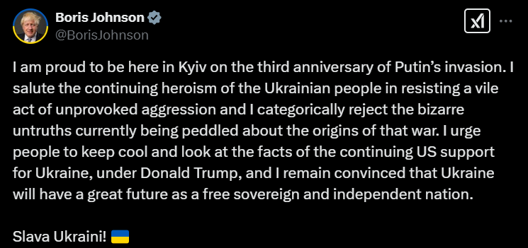 Борис Джонсон в Києві 24 лютого
