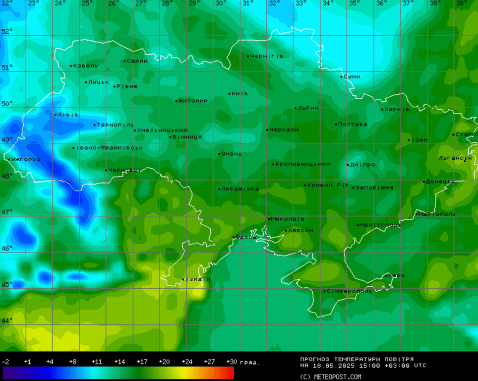 Погода в Україні 18 травня