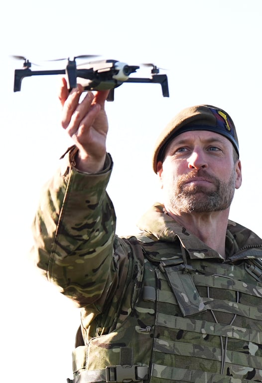 Принц Уильям учился управлять дронами