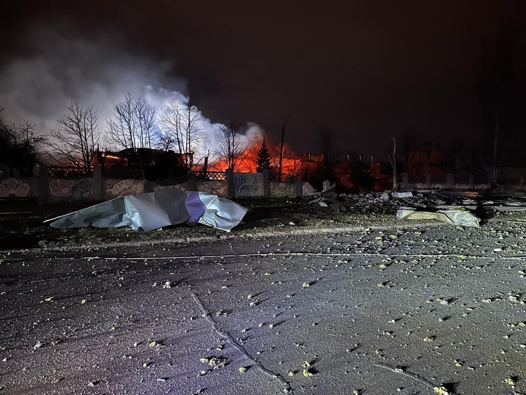 Пожар в промзоне Краматорска