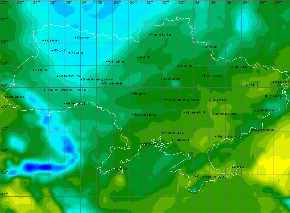 Погода на 24 квітня в Україні