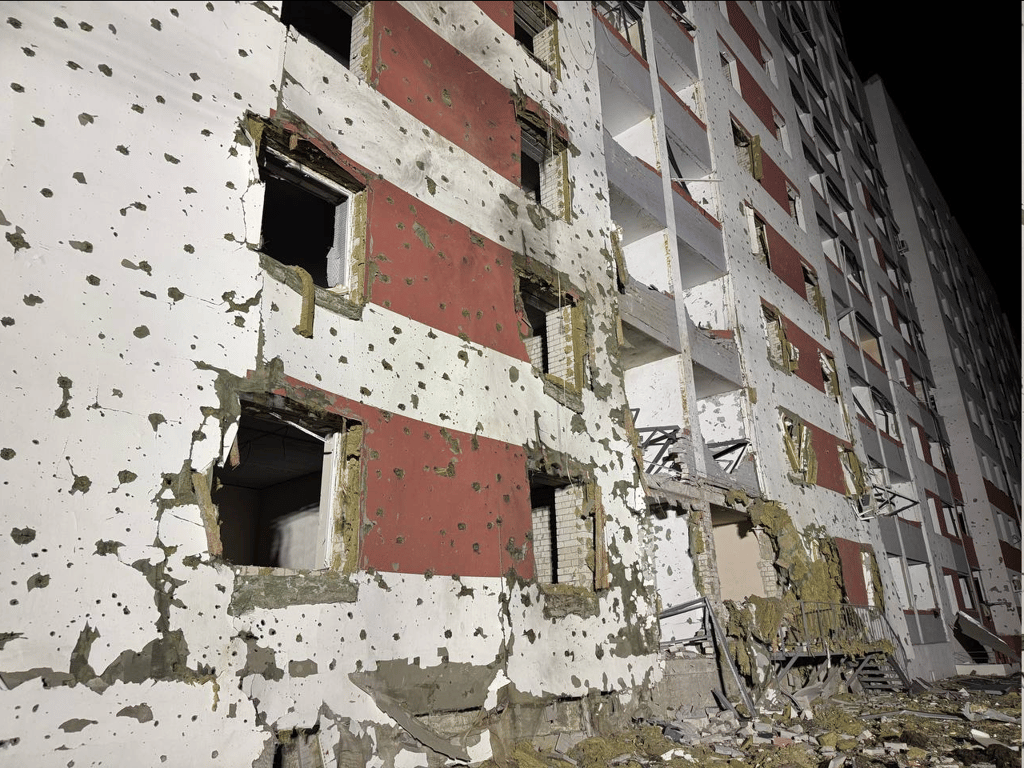 Наслідки обстрілу Харкова ввечері 26 березня 2025 року