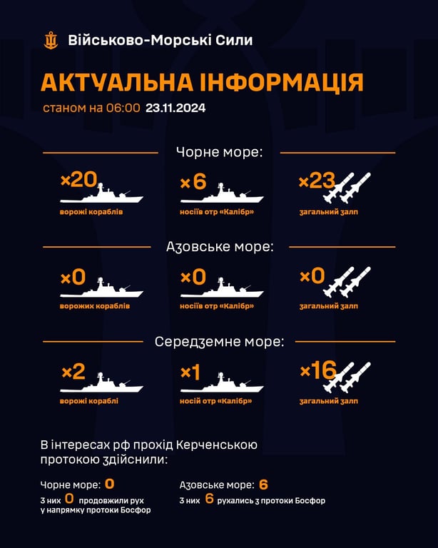 У Чорному морі зафіксовано десятки ворожих кораблів - фото 1