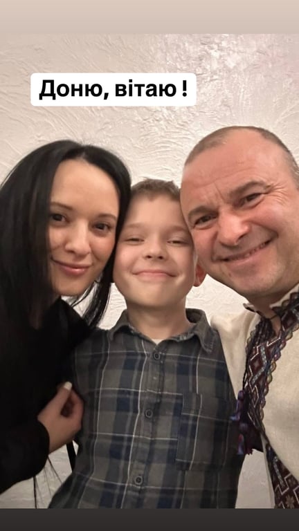 Віктор Павлік з донькою Христиною та онуком