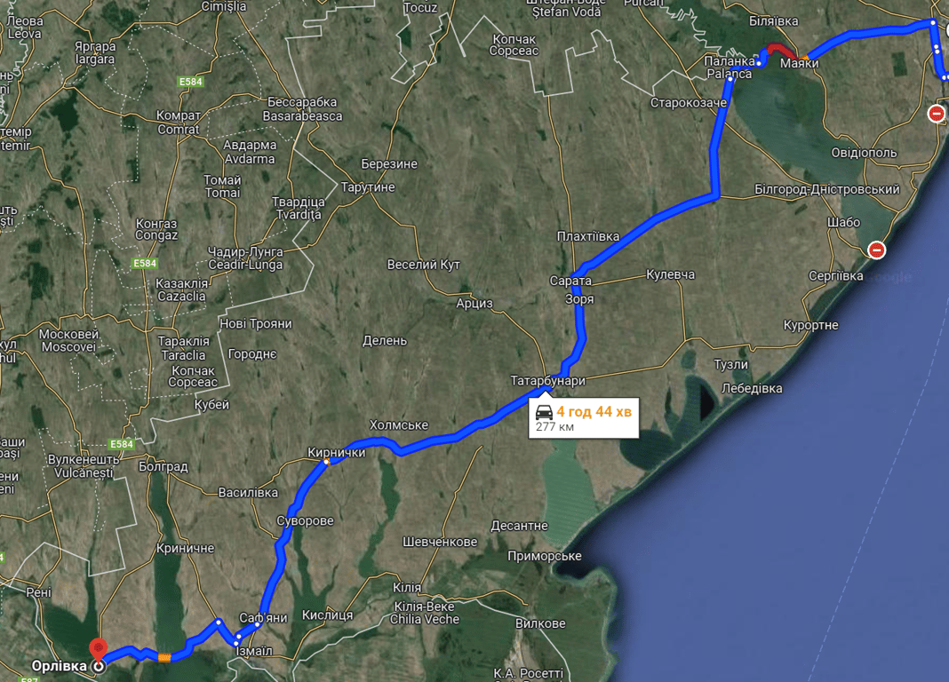 Затори на трасі Одеса - Рені сьогодні вранці, 4 травня