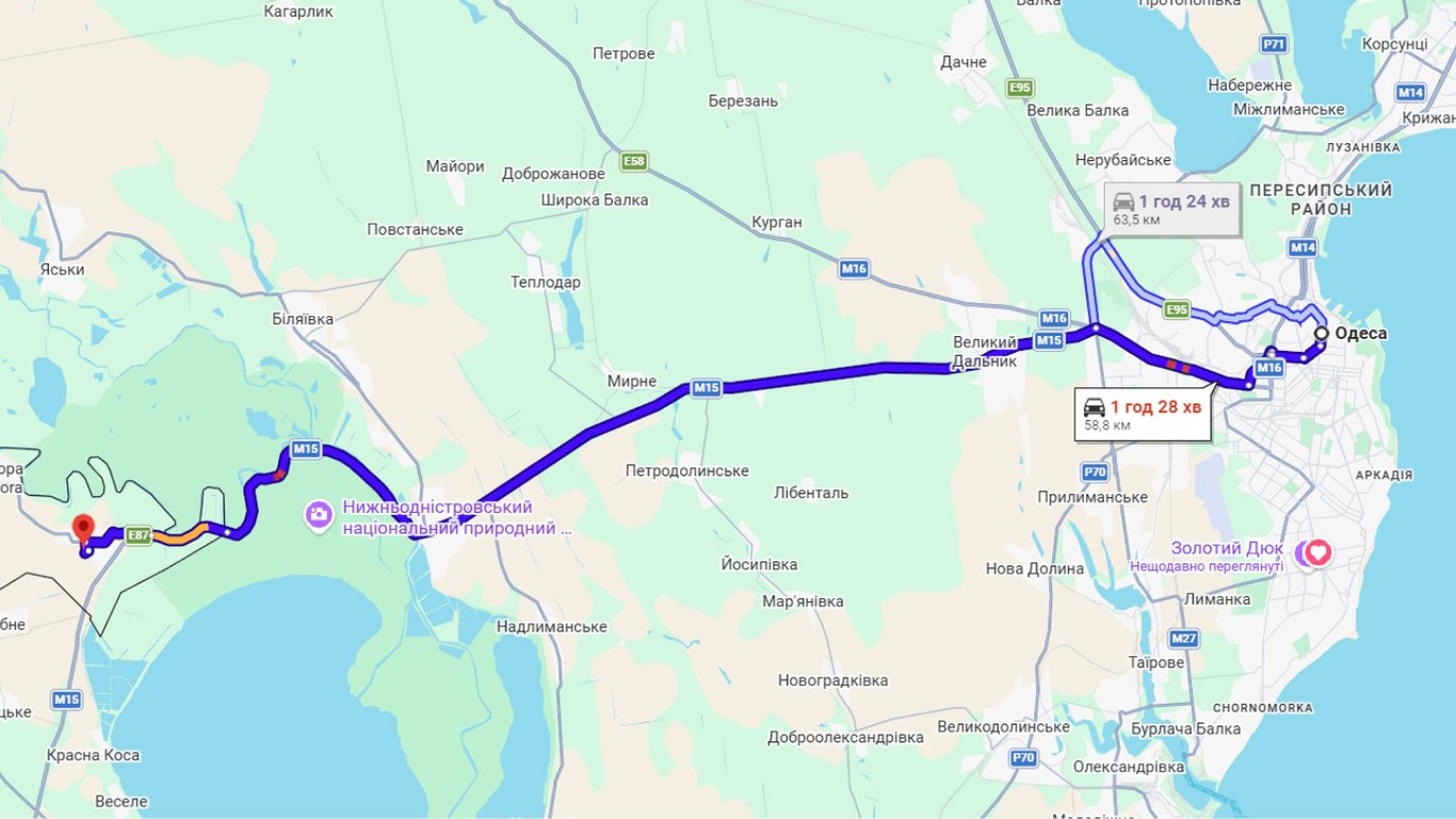 Затори на трасі Одеса-Рені