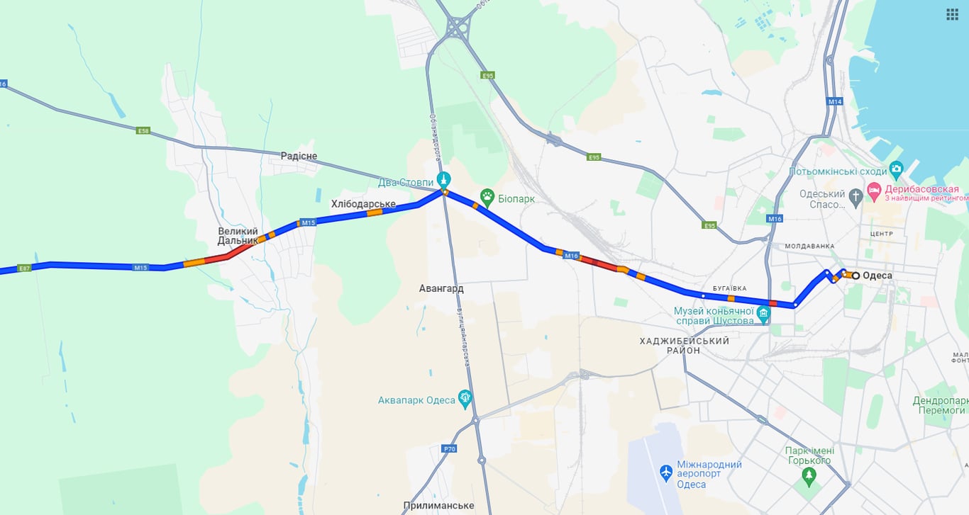 Затори на М-15 зараз, 30 липня