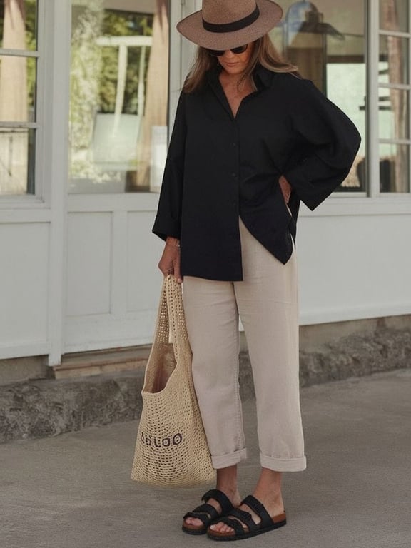 outfit ideas with linen pants for summer 2025