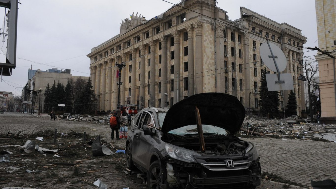 В Харькове почтили память погибших в результате ракетного удара по ОГА 1 марта