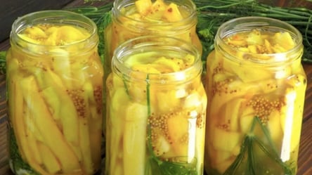 Маринованные кабачки "по-французски" с горчичным маринадом: рецепт на зиму - 285x160