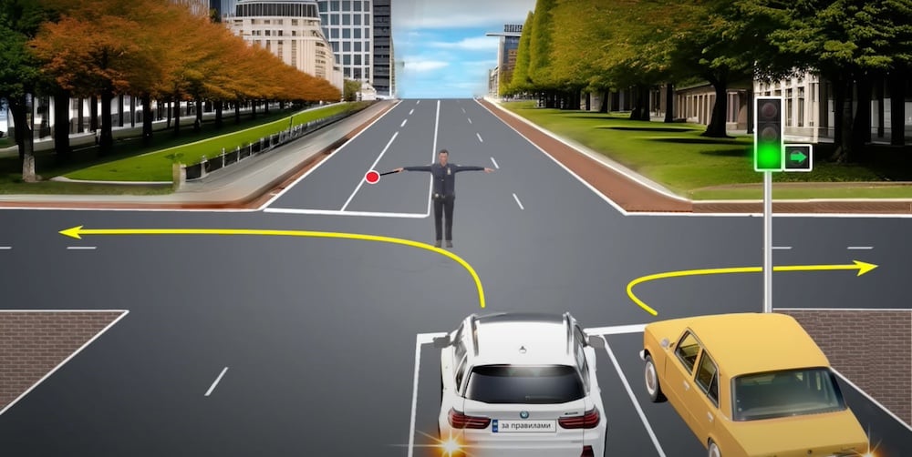 Тест з ПДР: хто може виконати поворот