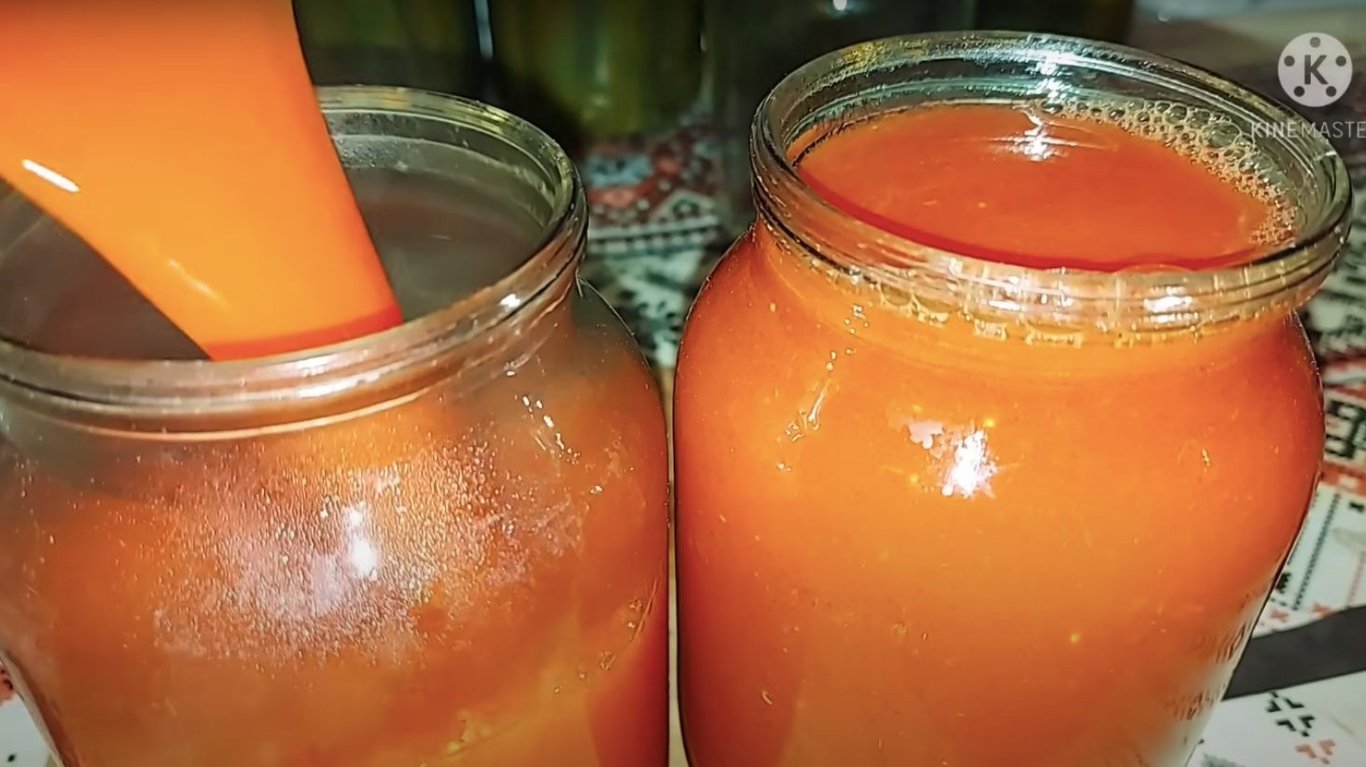 томтаний сік на зиму в банках 