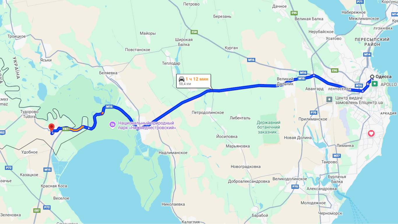 Затори до Молдови на трасі Одеса-Рені