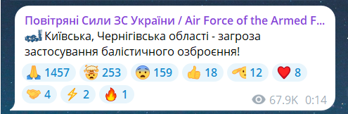 Повітряна тривога в ніч проти 1 серпня