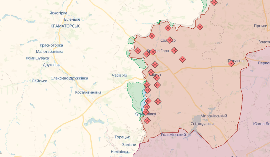 Карта боевых действий от Deepstate на 6 сентября