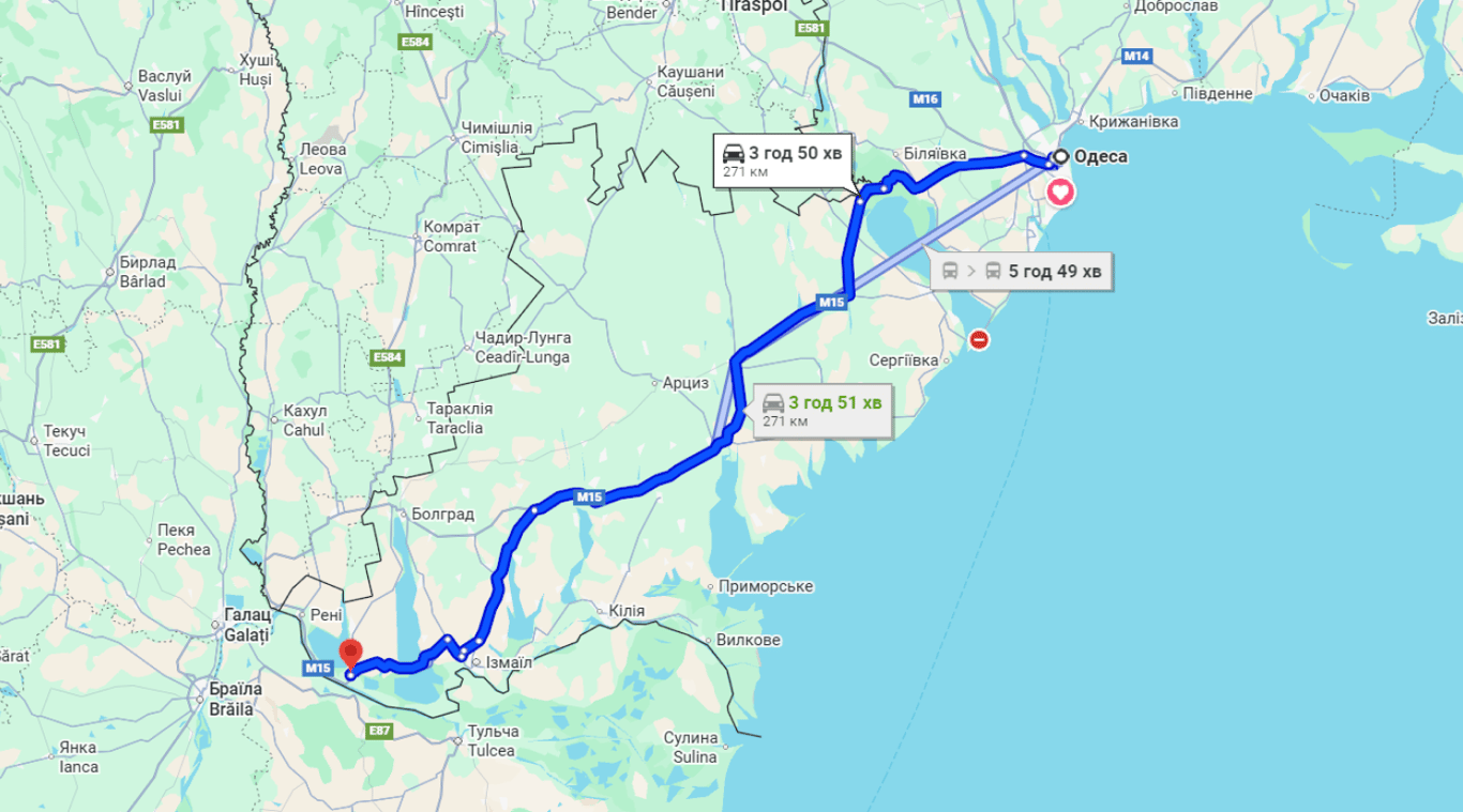 Затори на трасі Одеса-Рені