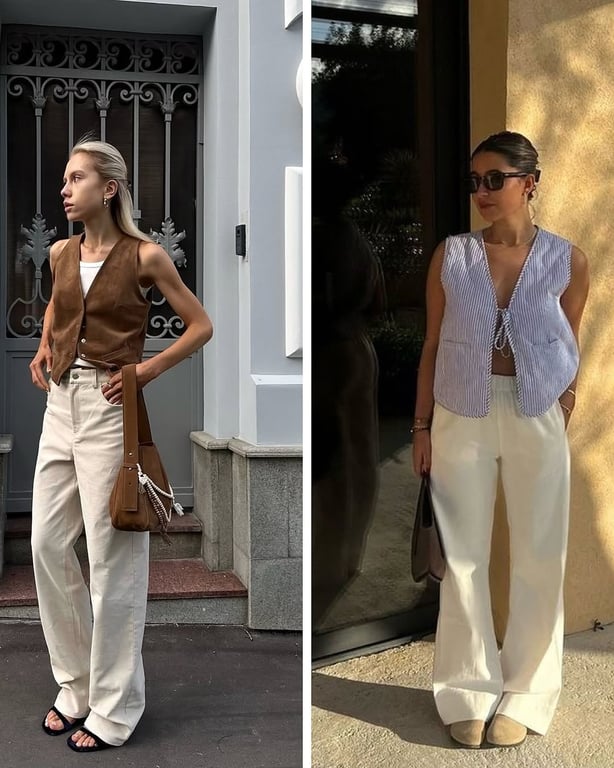 Ideas for stylish looks with white jeans