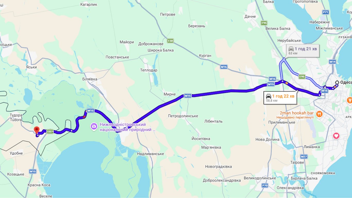 Затори на трасі Одеса-Рені