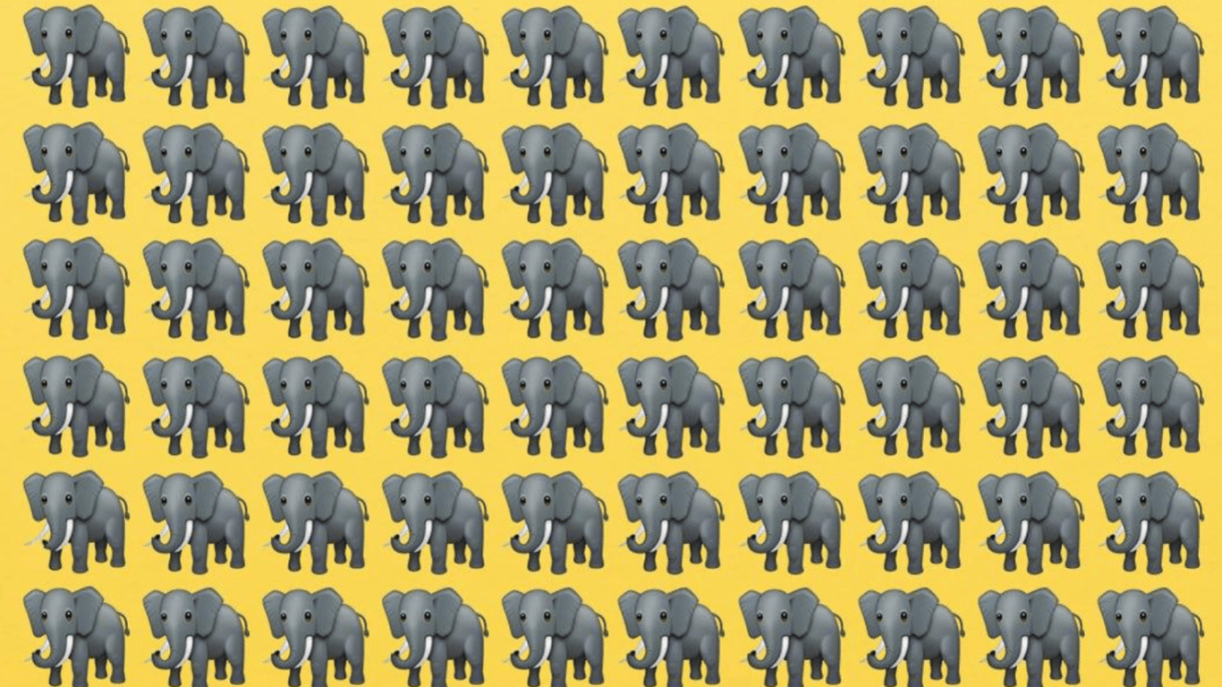 Головоломка для самых гениальных — найдите странного слоника за 11 секунд