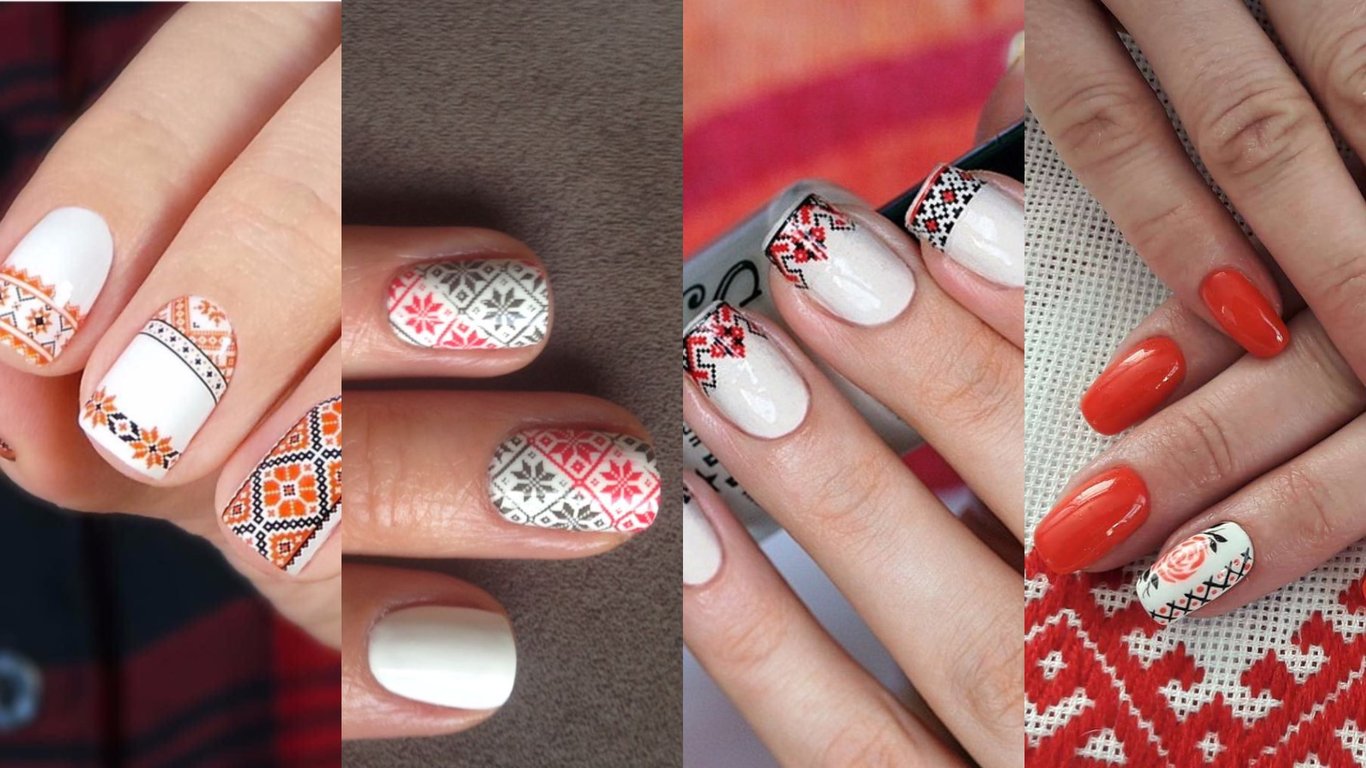Манікюр у стилі вишиванки
