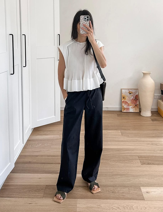 Outfit ideas with classic black pants