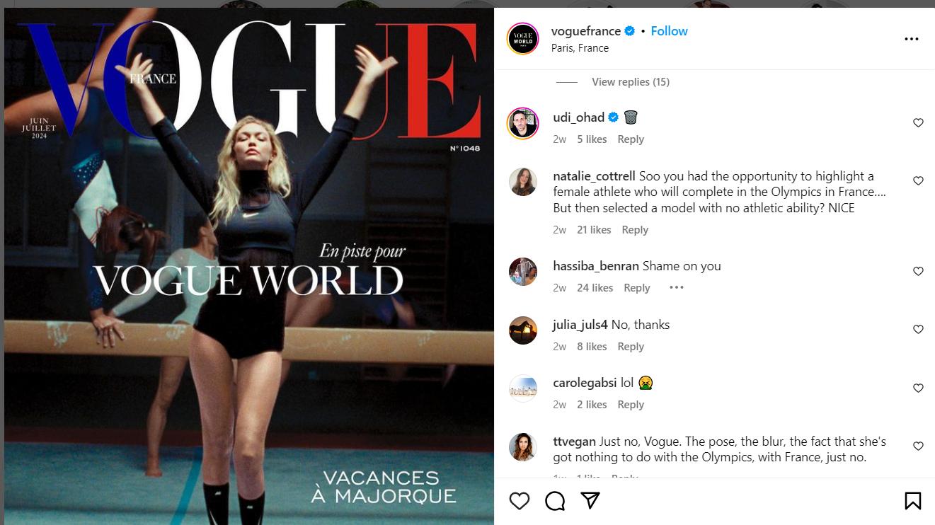 Супермодель Джиджи Хадид. Фото: vogue.com