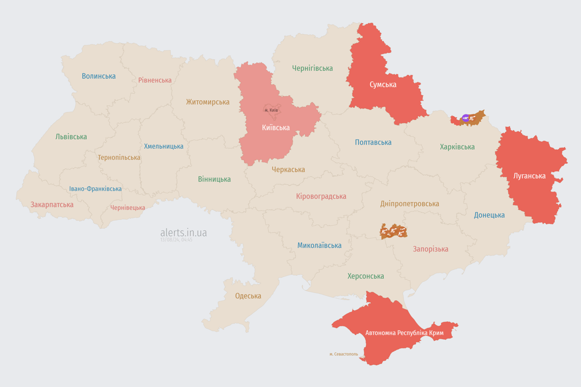 Ворожа атака вранці на Україну 13 серпня