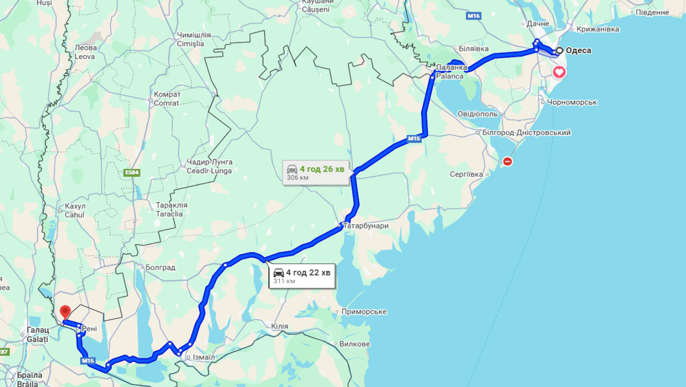 Затори до Молдови на трасі Одеса-Рені