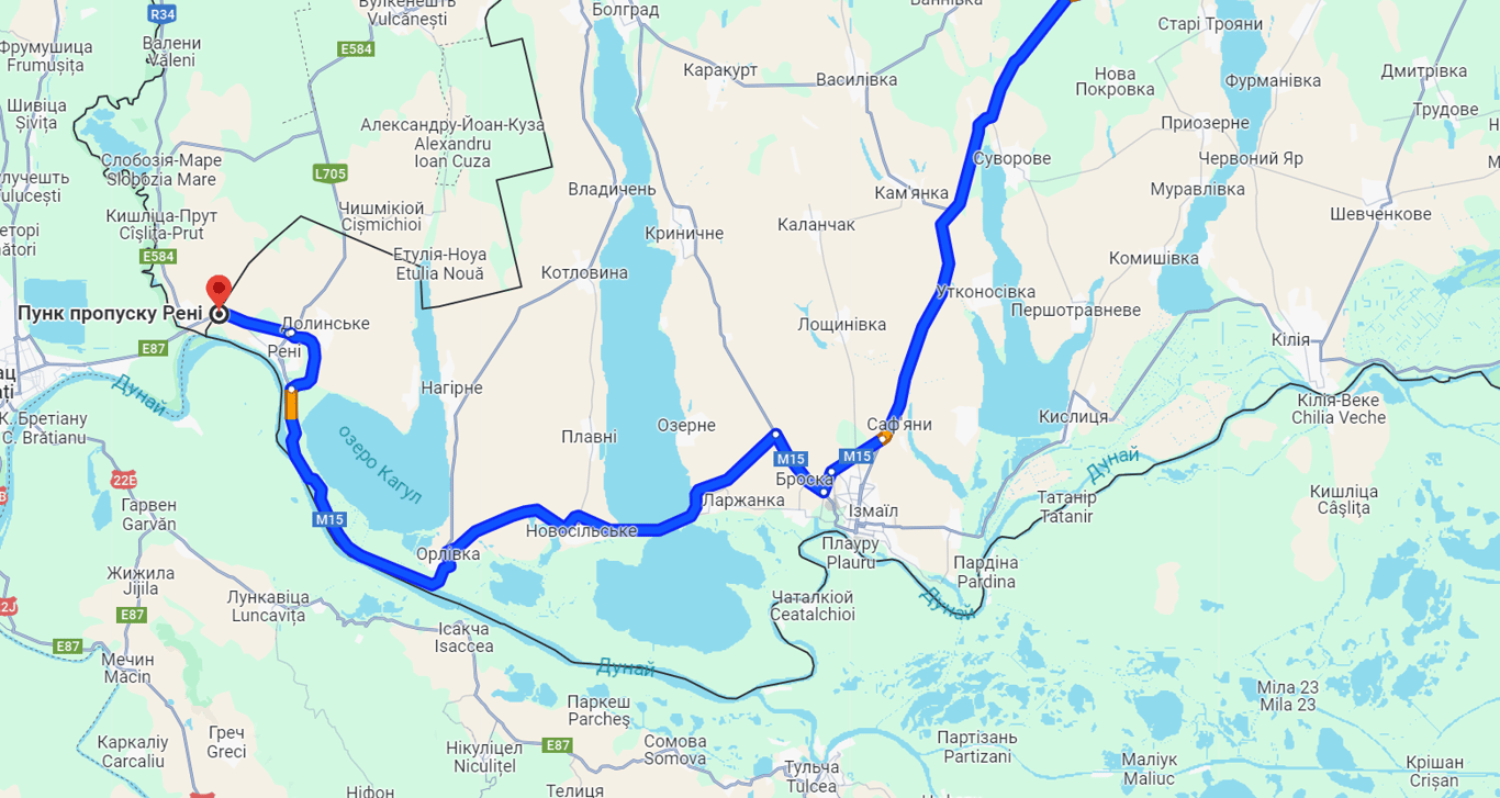 Черги на КПП Рені