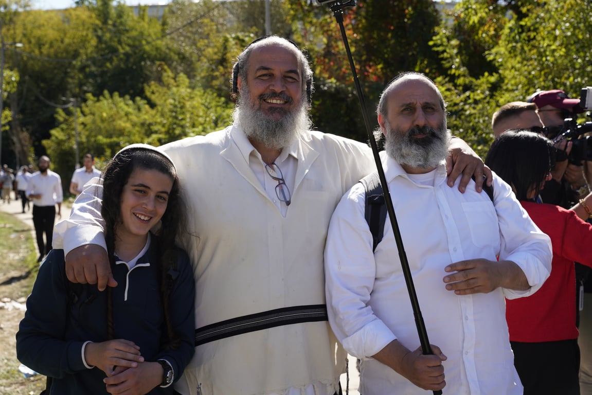 Hasidic Jewish pilgrims in Uman, 2025