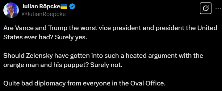 скандал в Білому домі 28 лютого