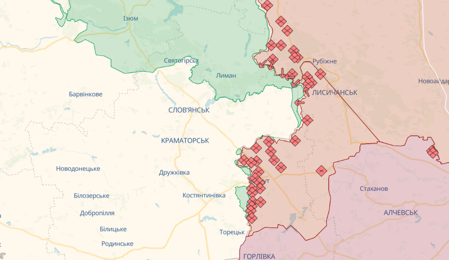 Карта боевых действий на 10 сентября