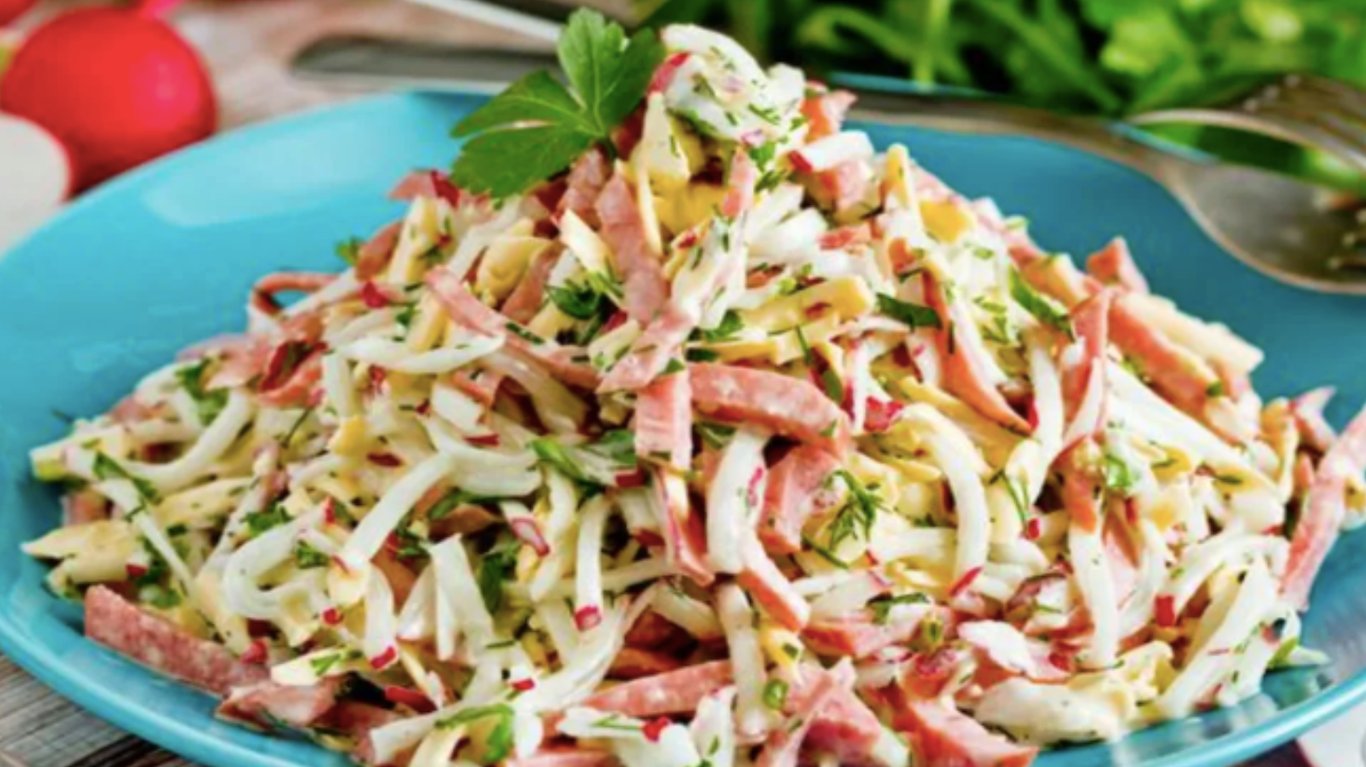 рецепт салату з редискою